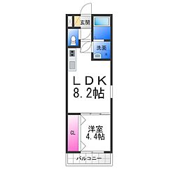 シャーメゾン堺西湊 1LDKの間取図画像