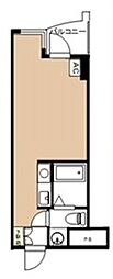 グレース成城 1階ワンルームの間取り