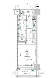 レアライズ清澄白河 1Kの間取図画像