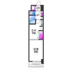 ワイレア 1DKの間取図画像