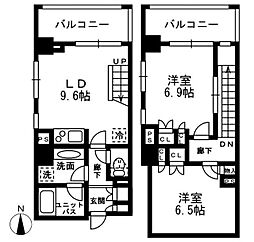 レジディア中落合-C 2LDKの間取図画像