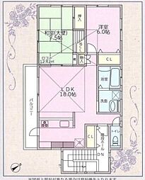 琴平ハウス 2LDKの間取図画像