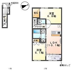 ステラ ハウス 2LDKの間取図画像