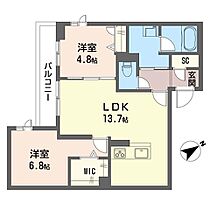 リアン・ソレイユ 00101 ｜ 埼玉県入間市東藤沢５丁目88-36（賃貸マンション2LDK・1階・59.05㎡） その2