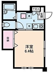コーポ望月 1階1Kの間取り