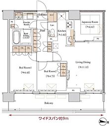 ブランシエスタ木場 3LDKの間取図画像
