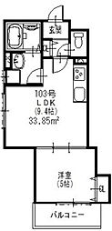 クリエオーレ横堤 1LDKの間取図画像