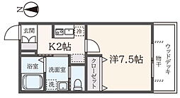 ヴィラッジオ・ムジカーレ成城 1階1Kの間取り