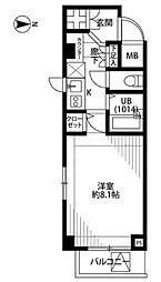 プレールドゥーク亀戸 1Kの間取図画像