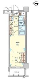 RJRプレシア千鳥 1DKの間取図画像