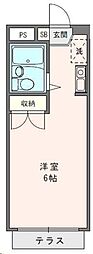 鶴見マンション関東 1Kの間取図画像
