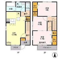 コリーヌA 3LDKの間取図画像