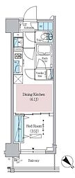 アーバネックス日本橋横山町 1DKの間取図画像