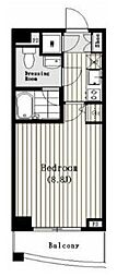 CYNTHIAFOUR-D代田橋 1Kの間取図画像