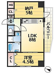 SDグランツ新神戸ステーションフロント 6階1SLDKの間取り