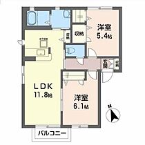 サザンハイツ 101 ｜ 宮城県岩沼市中央４丁目14-15（賃貸アパート2LDK・1階・53.50㎡） その2