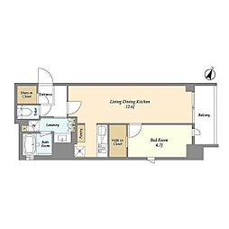 JR京浜東北・根岸線 東十条駅 徒歩4分の賃貸マンション 14階1LDKの間取り