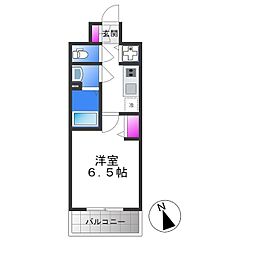 アドバンス大阪バレンシア 1Kの間取図画像