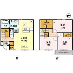 グレイス三葛 1階3LDKの間取り