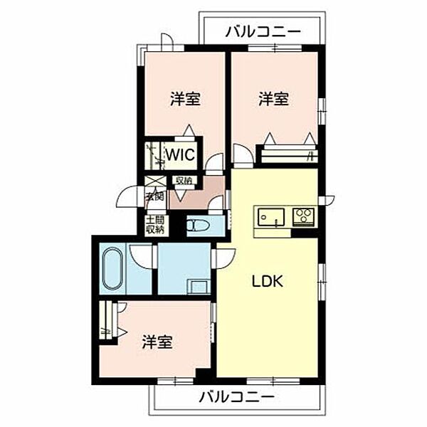 シャーメゾン泰長老 0301｜京都府京都市伏見区桃山町泰長老(賃貸マンション3LDK・3階・74.38㎡)の写真 その2