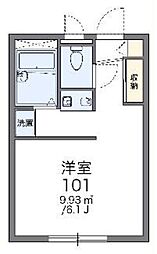 レオパレスプラクトピア 1Kの間取図画像