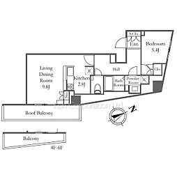 primalead南青山 1LDKの間取図画像