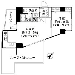 カーサスプレンディッド西麻布 1LDKの間取図画像