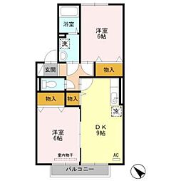 ドエル59 2DKの間取図画像