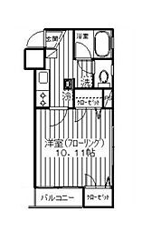 ヴェルファーレ彩 1Kの間取図画像