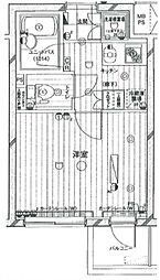 JR山手線 駒込駅 徒歩6分の賃貸マンション 3階1Kの間取り