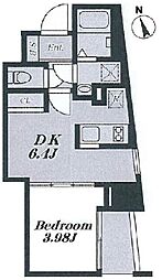 シェーネスハイム大森東 6階1DKの間取り