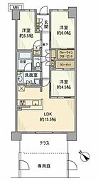 ルネ稲毛海岸グランマークス 3LDKの間取図画像