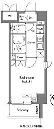 プラウドフラット早稲田 1Kの間取図画像