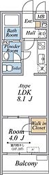 リブリ・Forestria 1LDKの間取図画像