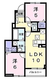 ヴィクトリアガーデン1 2LDKの間取図画像