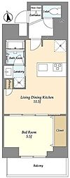 グランカーサ日本橋馬喰町 1LDKの間取図画像