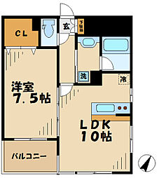 ブリランテ 1LDKの間取図画像
