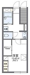 レオパレス桜 1Kの間取図画像