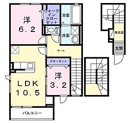BRISE 2LDKの間取図画像