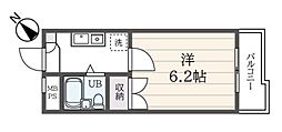アネックス浜田山 1Kの間取図画像