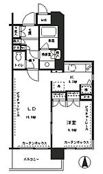 クラッサ元住吉 1LDKの間取図画像