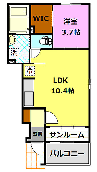 茨城県筑西市乙(賃貸アパート1LDK・1階・37.93㎡)の写真 その2