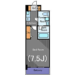 PREMIUM　CUBE　三田 6階1Kの間取り