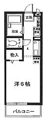CLIO COURT21 2階1Kの間取り