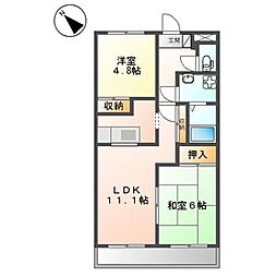 メゾン・ドリーム 2LDKの間取図画像