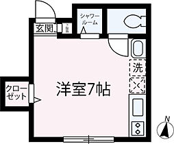 ソルナクレイシア成増 ワンルームの間取図画像