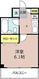 イーズハイツ 1Kの間取図画像