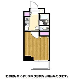 レジディア文京本郷2 1Kの間取図画像