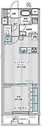 クラルテラセ新宿富久 2階1LDKの間取り