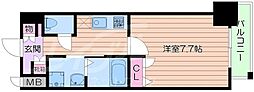 ラドゥセール梅田East 1Kの間取図画像